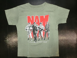 ミリタリー風 Tシャツ NAM ベトナム戦争 兵士 カーキ 