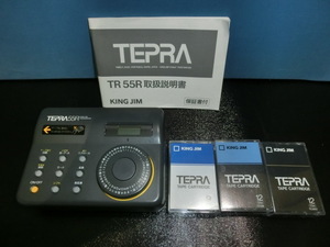 キングジム テプラ TR55R 本体※ジャンク+テープ(青9・青12・黒12)