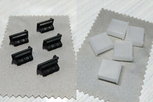 [定形] USB コネクタカバー シリコン ブラック 5個+ USB キャップ 5個/ PC 防塵 コネクタキャップ 保護キャップ ダストプラグ ダストカバー