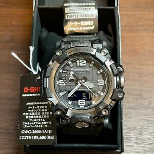 極美品 国内正規品 タグ付き CASIO G-SHOCK GWG-2000-1A1JF マッドマスター トリプルセンサー搭載モデル 電波ソーラー ブラック