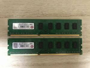 ◆即決◆2枚◆DDR3 8GB◆計16GB◆Transcend製◆DDR3-1600/PC3-12800◆2個◆中古