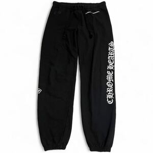 鑑定済み品 極美品 CHROME HEARTS Side Line Logo Sweat Pants クロムハーツ サイドラインロゴスウェットパンツ ロゴプリントブラック 