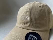 正規品 USA限定 The North Face ノースフェイス ロゴ刺繍 帽子 コットンキャップ 男女兼用 調節可能 KHAKI_画像5