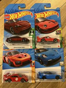 ホットウィール Hot Wheels PORSCHE 4台セット TAYCAN TURBO S, 935 , 993 GT2 , 911 GT3 ポルシェ