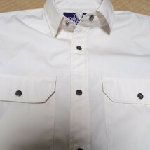 美品 ノースフェイスパープルレーベル THE NORTH FACE 65 35 CPO SHIRT L WHT NP2203N PURPLE LABEL Mサイズ_画像2