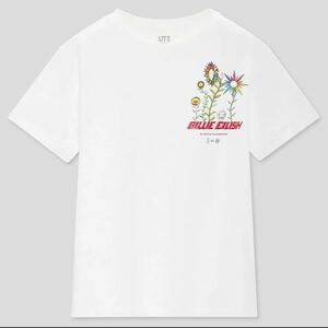 ◆ユニクロ × BILLIE EILISH ビリーアイリッシュ 村上隆 コラボ◆サイズ150　キッズ◆白 半袖 Tシャツ◆UNIQLO ドラえもん カイカイキキ