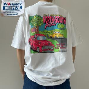 GF562 90s Tシャツ ビンテージ USA製 カリフォルニア イラスト 古着 ビンテージ XLサイズ ヘインズタグ ホワイト色