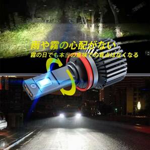 120W H1 LEDヘッドライト 白色 30000LM 6500K バルブ 車検対応 キャンセラー内蔵 12V/24V ハイブリッド車・EV車対応 2個セットの画像8