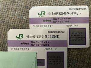 JR東日本 株主優待割引券 2枚　【有効期限　2024年6月30日まで】