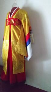 朝鮮王朝宮廷衣装　ウォンサム　ファガン(花冠)付き　結婚式、お色直し、パーティー、イベント等に