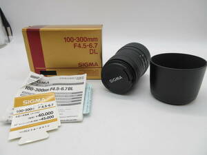 【★１円～★現状販売！】[UK13856]カメラレンズ SIGMA ZOOM 100-300mm 1:4.5-6.7 DL