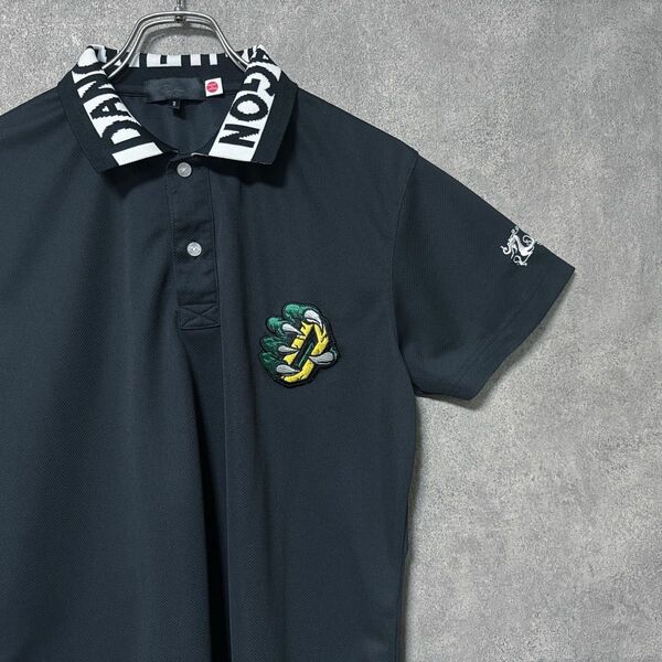 DWD ダンスウィズドラゴン ロゴ 半袖 ポロシャツ ゴルフ 人気 メンズ シャツ ウェア ブランド 襟付き ゴルファー 