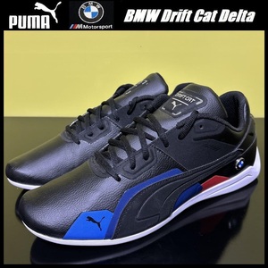 29.0cm ★ 新品プーマ BMW MMS ドリフト キャット デルタ 黒 レザー スニーカー ドライビングシューズ PUMA DRIFT CAT DELTA 306874-01