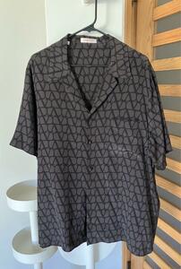  Valentino VALENTINO total pattern Logo shirt short sleeves ikono graph silk 
