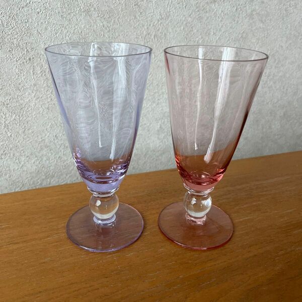 倉敷ガラス ワイングラス ビールグラス　2客セット　民藝 ペア