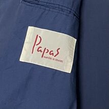 春夏 パパス Papas ソフトテーラードジャケット 紺ブレザー ネイビーブルー S E016_画像8