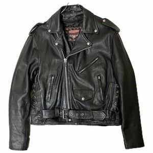  Britain Inter stay to leather double rider's jacket black 42/2XL corresponding beautiful goods * Lewis Leathers Factory A087
