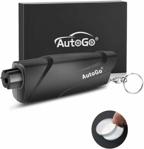 AutoGo 緊急脱出ハンマー 【多機能・一秒脱出・水中適用】 レスキューハンマー 安全ハンマー シートベルトカッター付き 日本語