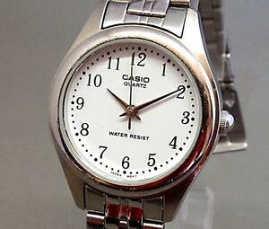 EU-9720■CASIO カシオ レディース腕時計 LTP-1129 3針 丸型 中古