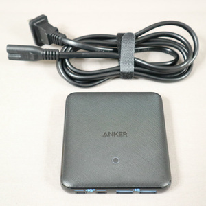 【美品】Anker PowerPort Atom III 63W Slim GaN PD対応充電器 4ポート【動作確認済】