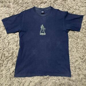 激レア STUSSY old stussy ステューシー 90's 90年代 半袖Tシャツ 古着 ブラック Tee プリント ロゴ vintage 