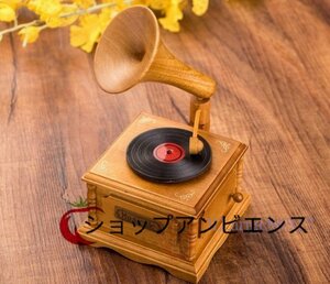 オルゴール 蓄音機 オブジェ 装飾 レトロ レコード 音楽 おしゃれ 飾り ギフト プレゼント おもちゃ 玩具 リビング