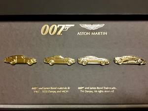 [ rare unused 4 piece set ] Aston Martin 007 bond car pin badge case attaching DB5 DBS other James Bond Aston Martinje-m trousers do