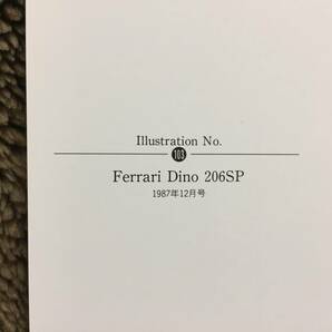 【正規品 絶版】Bowイラスト フェラーリ ディーノ 206SP カーマガジン 103 Ferrari Dino 206SP クラシックカー 旧車 絵の画像3