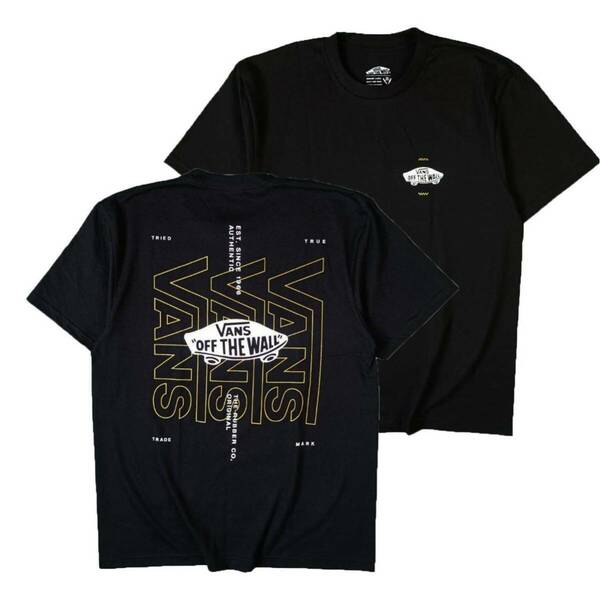 Tシャツ 半袖 バンズ VANS ストリート系 ロサンゼルス スケボー スケードボード カリフォルニア 黒 XLサイズ