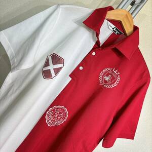 W988 beautiful goods!# black & white * white red / dry * embroidery go in / short sleeves Polo #L