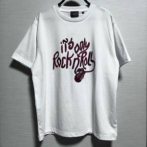 The Rolling Stones (ザ・ローリング・ストーンズ) - MEN 半袖 Tシャツ ロックT バンドT 白色 LLサイズ ロックンロール (タグ付き未着用品)