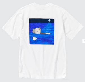 UNIQLO(ユニクロ) - MEN カウズ グラフィックT UT 半袖 Tシャツ XLサイズ 白色 KAWS 浮かぶ コンパニオン (タグ付き 未使用品 完売品)