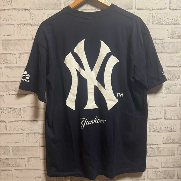 Tシャツ　AVIREX ヤンキース　メジャーリーグ　NY ビッグロゴ　紺　ネイビー　MLB