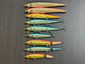 【中古品 9個セット】オリムピック フレクトライトミノー ジョイントミノーOLYMPIC FLECKD LIGHT MINNOW JOINT # 廃盤 オールド OLD 