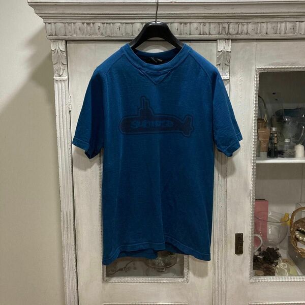 サブマージ 半袖 Tシャツ M 淡ブルー ラグラン バックプリント TAR