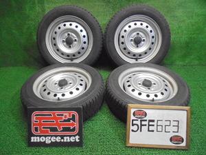 5FE623 C2)) 送料無料 155/65R14 ヨコハマタイヤ iceGUARD iG60 スタッドレスタイヤ+ダイハツ純正 スチールホイール4本セット 2021年製