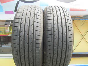 【USED・バリ】225/55R18　２本セット Bridgestine DUELER H/P 2022.残8ｍｍ　引取ＯＫ　札幌より