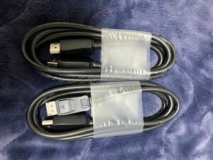 新品未使用　ディスプレイポート　ケーブル　DisplayPort DPケーブル　1.8m 2本セット