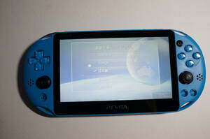 [1 jpy ~]Vita Wi-Fi model aqua * blue (PCH-2000ZA23) body only simple cleaning only 