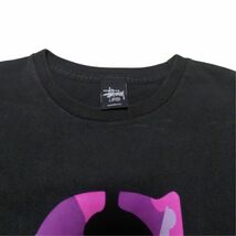 STUSSY ステューシー メンズ　ロゴプリント　半袖Ｔシャツ　サイズＬ　ブラック_画像3