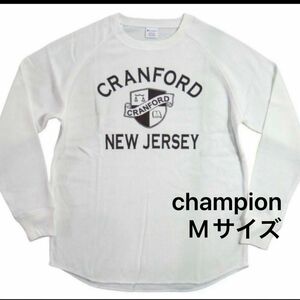 Champion トリコロールタグ カレッジプリント サーマル ロンT C