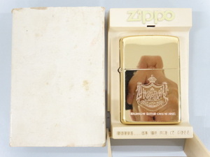 新品 未使用品 1981年製 ZIPPO ジッポ SOLID BRASS ソリッドブラス KINGDOM OF HAWAI COAT OF ARMS ハワイ ゴールド 金 ライター USA