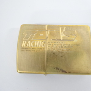 ZIPPO ジッポ 1932 1991 ダブルイヤー SOLID BRASS ソリッドブラス TOM'S RACING トムズ レーシング ゴールド 金 オイル ライター USAの画像4