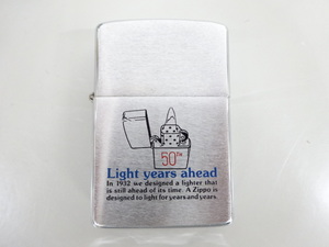 1981年製 ZIPPO ジッポ 50th Light years ahead 80's 80年代 シルバー 銀 オイル ライター USA ヴィンテージ