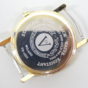 ジャンク 2点セット まとめて VALENTINO DOMANI バレンチノ ドマーニ FINE GOLD 999.9 VD-1023 MONTE CELIO MC-1005 クォーツ 腕時計 の画像5