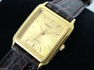  Junk SEIKO Seiko EXELINE Exceline 4N21-5050 14KT женский кварц наручные часы 14 золотой 