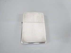 1989 year made ZIPPO Zippo STERLING SILVER sterling silver plain 80's 80 period italik writing brush chronicle body silver lighter USA Vintage 