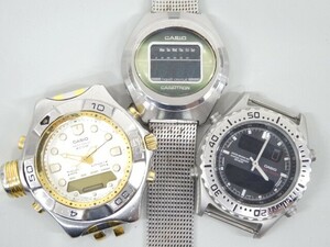 ジャンク 3点セット まとめて CASIO カシオ ログメモリー ADP-800 ティンバークルーザー TIC-110 カシオトロン 01-501 腕時計