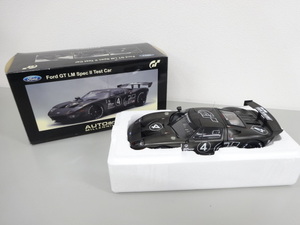 新品 未使用品 AUTO art MILLENNIUM オートアート ミレニアム Ford GT LM Spec Ⅱ Test Car フォード ミニカー 1:18 ブラック 黒