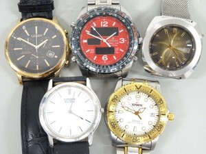  Junk 5 point set together CITIZEN Citizen Promaster C460-Q00788 H500-S046564 4-650344 other Eko-Drive self-winding watch etc. wristwatch 